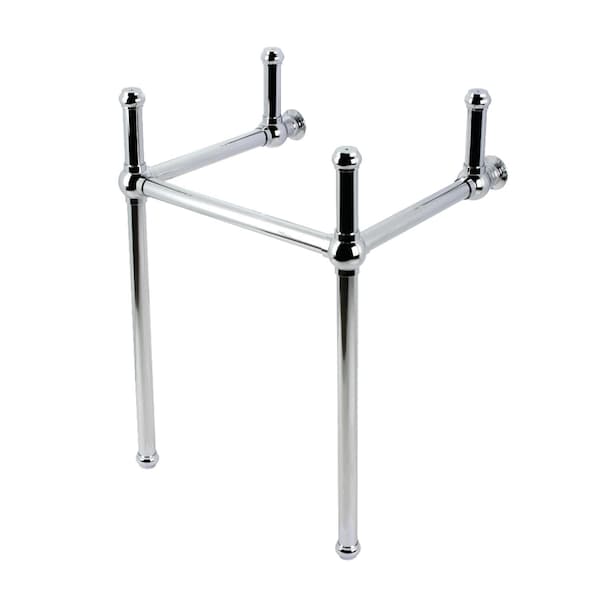 Brass Console Sink Legs, Polished Chrome